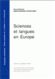 Sciences et langues en Europe : [colloque, Paris 14-16 novembre 1994]