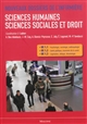Sciences humaines, sciences sociales et droit : UE 1.1, UE 1.2 et UE 1.3