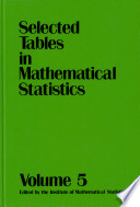 Selected tables in mathematical statistics : Vol. V