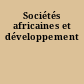 Sociétés africaines et développement