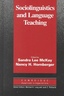 Sociolinguistics and language teaching