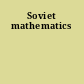 Soviet mathematics