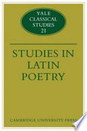 Studies in Latin poetry