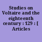 Studies on Voltaire and the eighteenth century : 129 : [ Articles divers]