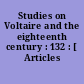 Studies on Voltaire and the eighteenth century : 132 : [ Articles divers]