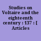 Studies on Voltaire and the eighteenth century : 137 : [ Articles divers]