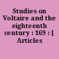 Studies on Voltaire and the eighteenth century : 169 : [ Articles divers.]