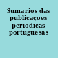 Sumarios das publicaçoes periodicas portuguesas