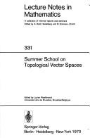 Summer school on topological vector spaces