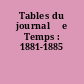 Tables du journal ļe Temps : 1881-1885