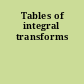 Tables of integral transforms