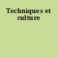 Techniques et culture