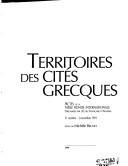 Territoires des cités grecques : actes de la table ronde internationale, 31 octobre-3 novembre 1991