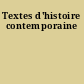 Textes d'histoire contemporaine