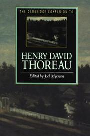 The Cambridge companion to Henry David Thoreau