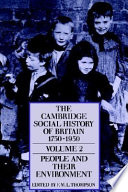 The Cambridge social history of Britain 1750-1950 : 2 : People and their environment
