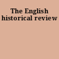 The English historical review