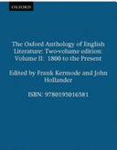 The Oxford anthology of English literature : Volume II : 1800 to the present