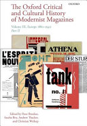 The Oxford critical and cultural history of modernist magazines : Volume III : Part 2 : Europe 1880-1940