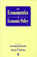 The econometrics of economy policy
