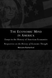 The economic mind in America : essays in the history of american economics : selected papers from the History of economics society conference, 1996