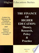The finance of higher education : theory, research, policy, and practice