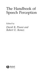 The handbook of speech perception