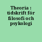Theoria : tidskrift för filosofi och psykologi