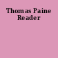 Thomas Paine Reader