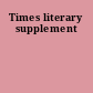 Times literary supplement