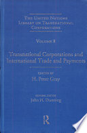 Transnational corporations and international trade and payments