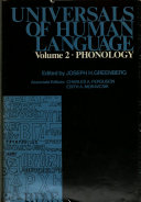 Universals of human language : 2 : Phonology