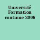 Université Formation continue 2006