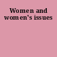 Women and women's issues