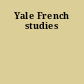Yale French studies