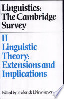 linguistic theory : extensions and implications