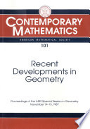 Recent developments in geometry : proceedings of the AMS Special Session in Geometry, November 14-15, 1987