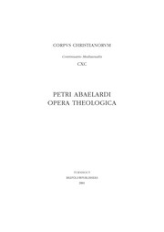 Petri Abaelardi Opera theologica : IV : Scito te ipsum