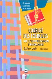 Corrigé des exercices de L'expression française écrite et orale