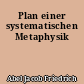 Plan einer systematischen Metaphysik