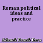Roman political ideas and practice