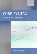 Core syntax : a minimalist approach