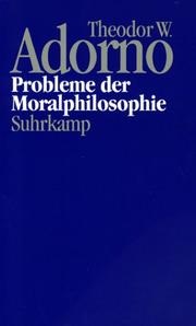 Probleme der Moralphilosophie : 1963