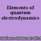 Elements of quantum electrodynamics