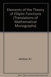 Elements of the theory of elliptic functions