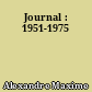 Journal : 1951-1975