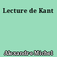 Lecture de Kant