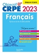 Français : [épreuve écrite d'admissibilité] : 2023