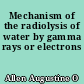 Mechanism of the radiolysis of water by gamma rays or electrons