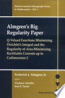 Almgren's big regularity paper : Q-valued functions minimizing Dirichlet's integral and the regularity of area-minimizing rectifiable currents up to codimension 2